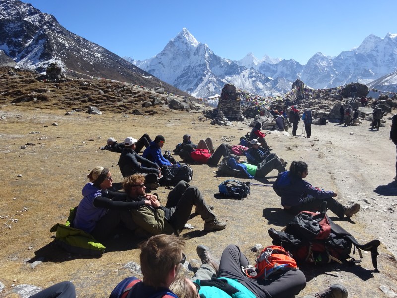 Chilling out in the beautiful sun. Looking forward to some oxygen!